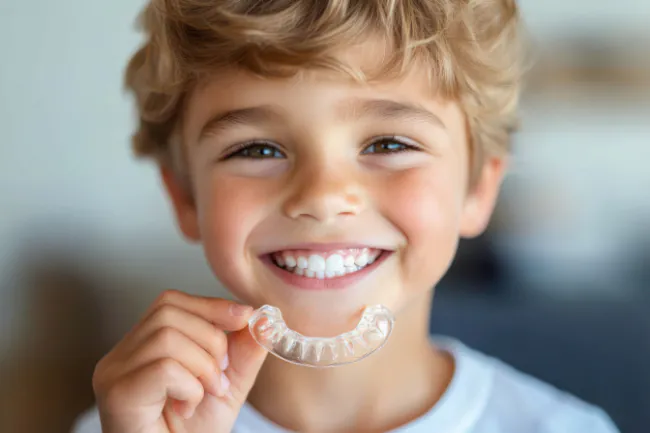 インビザライン・ファーストで歯列矯正をする笑顔の子ども