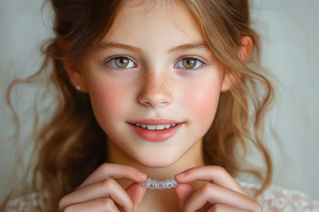 インビザライン・ファーストの治療をする子ども